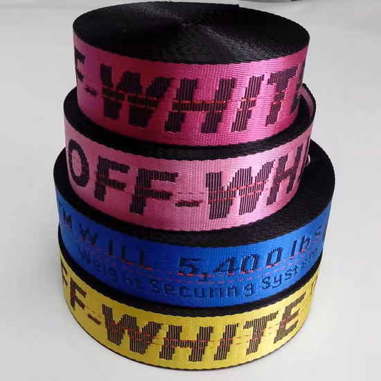 Fabric Jacquard Woven RPET Flat Belt Tubular Nylon Cotton PP/Polypropylene Polyester Webbing
