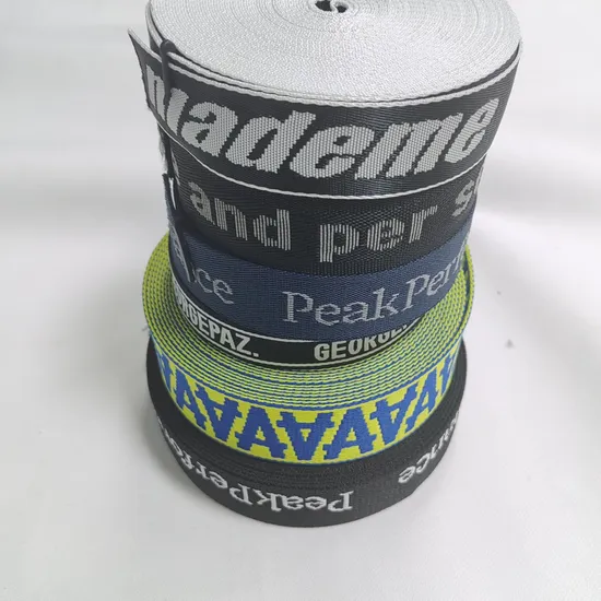 Fabric Jacquard Woven RPET Flat Belt Tubular Nylon Cotton PP/Polypropylene Polyester Webbing