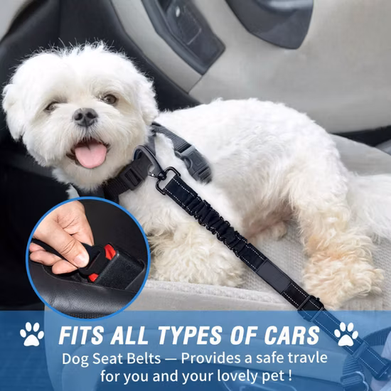 3-en-1 Heavy Duty Ajustable Durable Universal Dual-Safe Pet Dog Car Seat Belts Dog Restraint