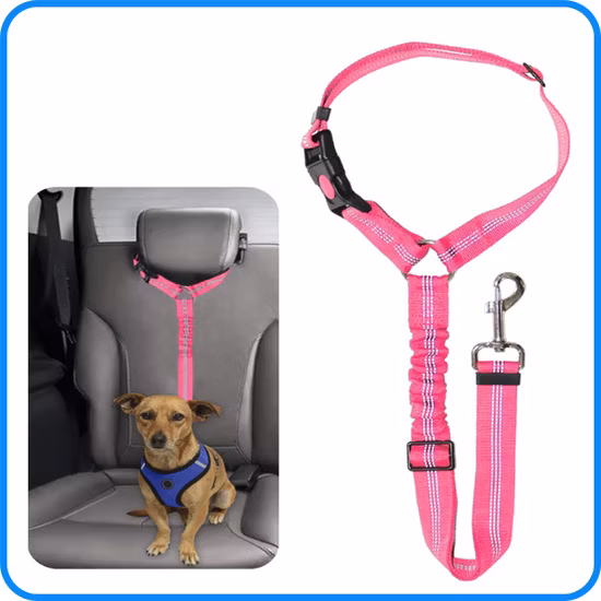 Cinturón de seguridad ajustable de nailon para perros y mascotas de fábrica de accesorios para mascotas