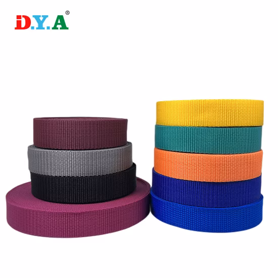Correa de polipropileno PP de alta tenacidad de color personalizado del fabricante para mochila/equipaje